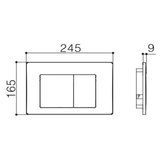 Java Square Abs Flush Plate Zumi - Matte Black